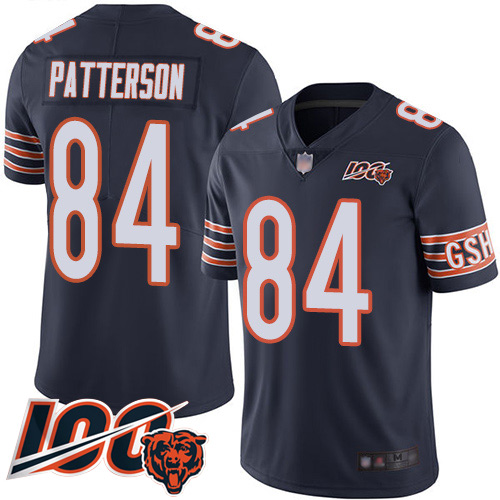 Chicago Bears Limited Navy Blue Men Cordarrelle Patterson Home Jersey NFL Football #84 100th Season->nfl t-shirts->Sports Accessory